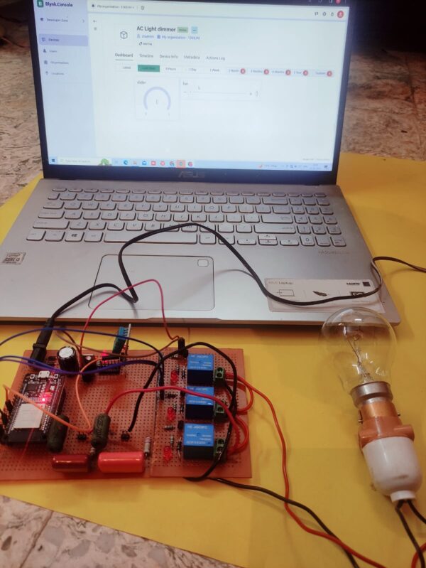 IOT based Light Dimmer Blynk App ESP32 Major Project Home Automation Smart Home