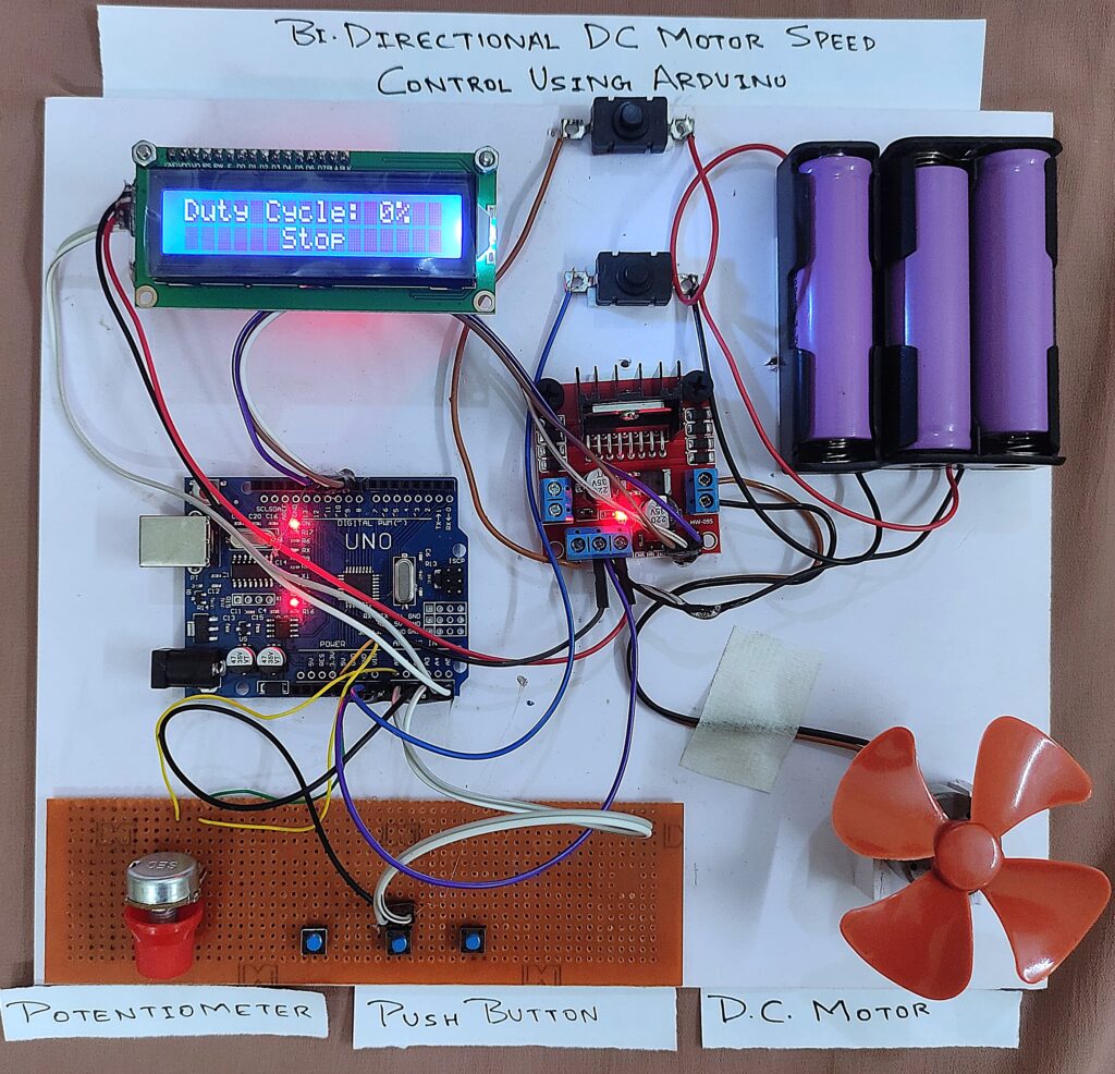 Bi-Directional DC Motor Speed Controller Project Using Arduino – The ...